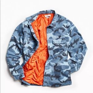 Camo Print Shirt Jacket